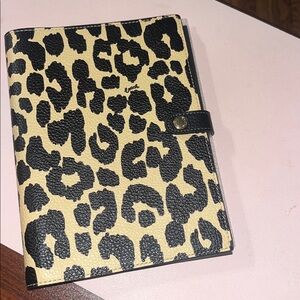 Leopard Print Coach Leather Notebook Cover